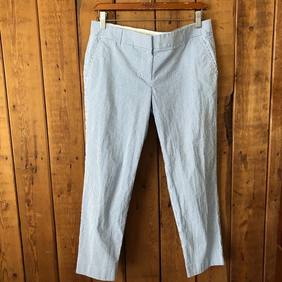 J. Crew Pants - 👆Like New- J.Crew Cropped Seersucker Chinos